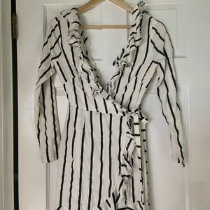 Striped summer mini dress